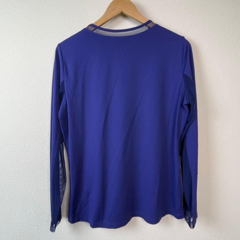 IBKÜL Long Sleeve Top Women Large Blue Excellent Mesh UPF 50+ Athletic Sporty - Picture 6 of 7